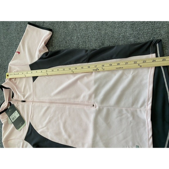 Nike Team Jersey Womens Large Pink Gray NWT Cycling Bike JERSEY Zip Short Sleeve - Picture 7 of 12